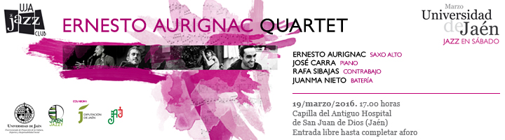 Cartel del concierto Ernesto Aurignac Quartet